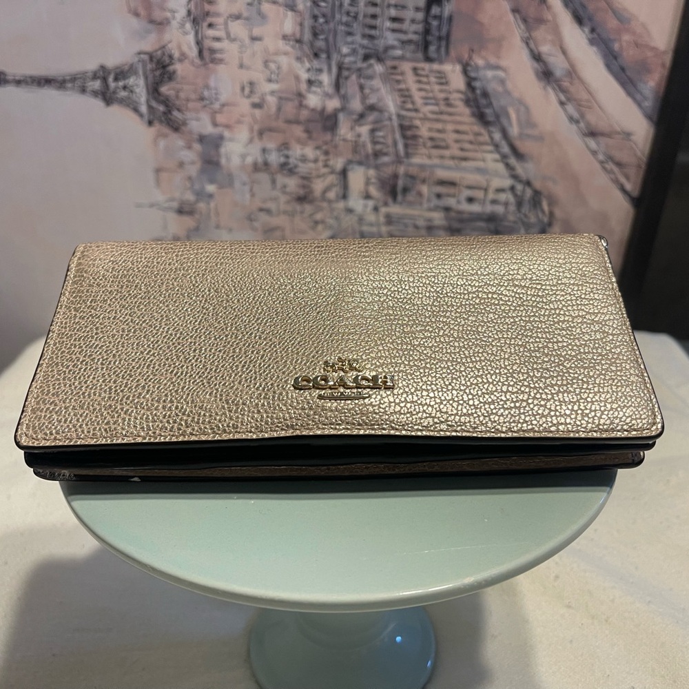 Coach Shimmering Rose Gold Wallet